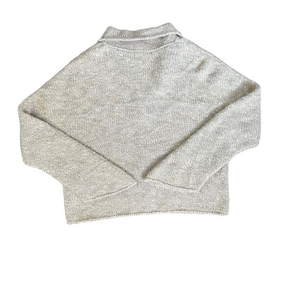 Mira Flores 100% Alpaca Cardigan Sweater XL Neutral Beige Taupe Peruvian Knit - Picture 6 of 8